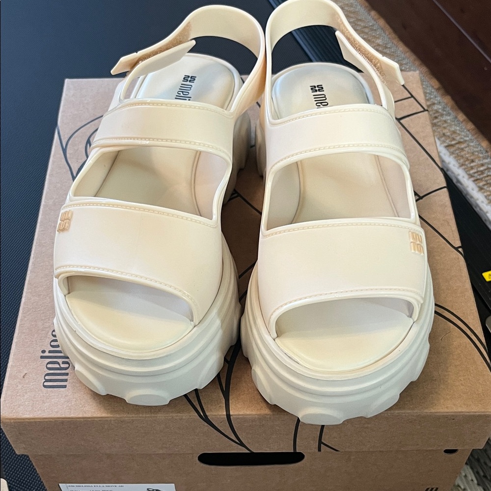 Melissa Off-White Double Strap Sandals